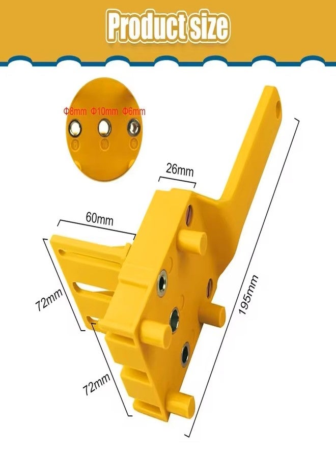 RetLeen Self-Centering Doweling Jig 6/8/10mm - Handheld Woodworking Drill Guide for Straight Holes, ABS Plastic Pocket Hole Jig for Carpentry Dowel Joints - Image 2